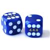 BESCON DICE Bescon - Dadi di precisione professionali, colorati, con angoli arrotondati, 14,3 mm, in tinta unita, 14,3 mm, colore blu