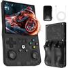 KUWUNG R36MAX Console Retro Game, 4 Pollici Console Portatile Gaming, Console Retro con 128 GB di Memoria, 22.000 Giochi & 30 Emulatori, Sistema Linux, Batteria 4000 mAh, Mini-Arcade (Nero)