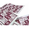 Genérico 600 carte tradizionali per bingo con 90 palline (Bordeaux)