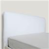 Morbidissimi Copri Testiera Letto, Rivestimento Testiera Letto Una Piazza e Mezza, in Morbido Cotone Elasticizzato, 120-140 cm, Resistente ed Elastico, AB510 (Bianco)