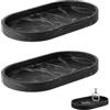 XINSUO 2 Pezzi Ovale Vassoio in Resina, 25 * 11 cm Vassoio Portaoggetti da Bagno in Resina,Assoio Portaoggetti per Bagno Facile da pulire（Inchiostro, silicone）