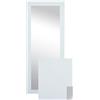 BD ART Specchio da parete decorativo per guardaroba Specchio a figura intera 120x50cm bianco