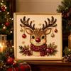 Generico Arte Con Perline Con Cornice Da Parete Decorativo Natalizio | Kit Fai Da Te Quadri Con Perle Perline Punti E Gemme Per Casa Soggiorno Studio Compleanno Adulti Donne Uomini Feste