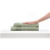 COGAL® - Set Asciugamani 620 gr/mq Modello Ranger Plus - 40x60 cm + 60x100 cm - Spugna 100% Cotone, con Riccio Alto, Morbido e Ultra Assorbente - SMOKE GREEN