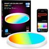 AMIPOW Plafoniera LED 40 W, lampada da soffitto RGB rotonda, 3000 K-6800 K, dimmerabile, compatibile con Alexa, controllo APP, telecomando, per camera da letto, soggiorno, cameretta dei bambini