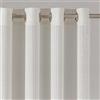 MYSKY HOME Set di 2 Tende Corte in Lino Bianco Avorio Bohémien con Occhielli, Fori Tessuti, Macramè, Uncinetto, per Soggiorno, Camera da Letto, Cameretta, Semi-Trasparente, 140 x 160 cm