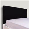 Morbidissimi Copri Testiera Letto, Rivestimento Testiera Letto Una Piazza e Mezza, in Morbido Cotone Elasticizzato, 120-140 cm, Resistente ed Elastico, AB510 (Nero)