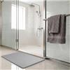 ActivoTex Tappeto Bagno Diatomite Ad Asciugatura Rapida - Tappeto Diatomite Bagno in Pietra Naturale Ultra Assorbente - Tappeto Doccia Pietra Antiscivolo per Doccia, Vasca e Bagno (Stone Grey)
