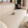 NJBTOMJ Copridivani in morbido velluto di cotone 1 2 3 4 5 posti Copridivano antiscivolo Copridivano all-inclusive Protezione per mobili per bambini e animali domestici (Size:4 Seater(235-300cm),Color:Bianco)