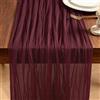 Baosind Runner da Tavola Rosso Scuro, 300 x 90 cm Stile Rustico Bohémien Runner da Tavola in Garza per Matrimoni, Compleanni, Natale, Baby Shower, Capodanno e Decorazioni per Interni ed Esterni da Tavola