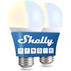 Shelly Duo Bulb E27 Gen3 - Lampadina Smart WiFi LED, 9W, 800lm, Temperatura Colore 2700K-6500K, Dimmerabile, Modalità Notte, Monitoraggio Consumi, Controllo Vocale, Nessun Hub Richiesto (2 Pezzi)