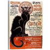 Posterlounge Le Chat noir, 1896 Stampa su tela | 30 x 40 cm di Théophile-Alexandre Steinlen Beige Quadri Decorazione per pareti