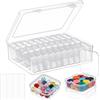 OuroDyn 30 Pezzi Scatole Trasparenti, Scatole per Gioielli con Scomparti, Contenitori Plastica con Coperchio, Organizer per Riporre Piccoli Oggetti, Perline e Gioielli