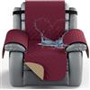 YNJJKA Copri Poltrona Relax Reclinabile Copertura per Poggiatesta Divano Sofa Cover Copripoltrona Trapuntato Impermeabile Universale Copridivano Laterali E Fascia Elastica,per Reclinabile(2138,1 SEATER-S 22