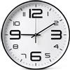 Vexnaro Orologio da Parete Silenzioso, Moderno Movimento al Quarzo Senza Ticchettio, Facile da Leggere, Funzionamento a Batteria, per Cucina, Soggiorno, Camera da Letto, Ufficio 30 cm (nero)