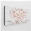 Giallobus - Quadro - Art Capezzale moderno II - Tela Standard - 70L x 35l cm - 08 - Sacra Famiglia e Albero della vita - Riflessi Rosa - Pronto da appendere - Quadri moderni per la casa