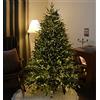 ZDMZR Albero di Natale Illuminato, Albero di Natale Artificiale, Albero di Natale Realistico, Albero di Natale Verde (Size : 150cm/5ft)
