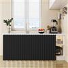 Generic Tende Antipolvere per mensole da Cucina, Tende Pieghevoli da Cucina con Guide, Adatte per armadi, bagni-Black- W160cmxH100cm