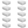 Mediawave Store - Set 10, 20, 30 Scatole Contenitori Organizzatori Scarpe Trasparent Boxes Salvaspazio, Organizer per Scarpe, Impilabili, Guardaroba, Scarpiera, Trasparenti (10)