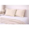 GBiancheria Coppia Federe Cotone 52x82 cm 57 Fili con Bottoni, Beige
