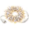 damastoreitalia Catena Luminosa Natale Professionale 10 MT 100 LED Luce Calda Prolungabile | 80 MaxiLED caldi fissi + 20 flash bianchi, effetto Sparkle scintillio, 10 m prolungabili fino a 200 m, IP44, professionale