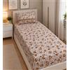GX GARGIX Completo Letto Singolo Flanella - Varie Fantasie, Ideale per l'Inverno (SSOFS-10, SINGOLO)