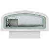 maolo Applique da Esterno E27 Bidirezionale IP44 60W | Lampada da Parete in Alluminio e Vetro per Facciate, Ingressi e Terrazze | Design Moderno, Colore Marrone (Bianco)
