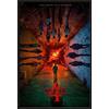 empireposter Stranger Things - Season 4 - Poster stampa - Dimensioni 61 x 91,5 cm + cornice intercambiabile Shinsuke® Maxi plastica nera disco acrilico