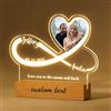 Custom Cornice con foto personalizzata il tuo con Testo Nome cornice foto personalizzato Acrilico con Base in Legno Idee Regalo personalizzato per Donna e Uomo Compleanno San Valentino Natale