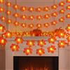 KATELUO Catena Luminosa Autunnale a Batteria, 3 Metri 20 LED Foglia d'Acero Ghirlanda Luci, Foglie di Acero Luci, Halloween Decorazioni Autunnali Luci per Halloween, Ringraziamento, Natale, Feste