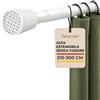 Zenacasa - Bastone Tenda a Pressione Estensibile 210-300 cm Bianco | Senza attrezzi · Senza forare · Montaggio in 2 min · Adatto a varie superfici