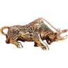 PIGPIGFLY Figurina Bue in Ottone 6,5 cm x 3 cm, Stile Cinese Feng Shui, Portafortuna, Regalo per Collezionisti