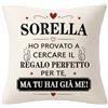 Bommex Regalo per la Sorella Fodera per cuscino Regalo di compleanno e di Natale
