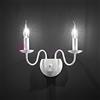 Perenz FIAMMINGO LAMPADA PARETE 2 LUCI BIANCO OPACO 2XE14 STILE PROVENZALE CLASSICO RUSTICO COUNTRY CHABBY CHIC