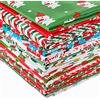 Tatuo 20 Pezzi Tessuto di Cotone Natalizio Quadrati, 10 x 10 Pollici | Ritagli Pretagliati da Cucire, Stampa Fiocco di Neve, Patchwork di Albero di Natale, Per DIY Artigianato