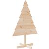 vidaXL Albero di Natale Decorativo in Legno 110 cm in Legno Massello