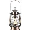 Lunartec Lampada tempesta LED dimmerabile a batteria, 200 lm, 3 W, bronzo