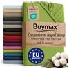 Buymax® Lenzuolo con Angoli per Topper Matrimoniale 160x200 cm - 100% Cotone Jersey, Mela Verde, per Materassi fino a 12 cm di Altezza