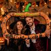 AIBAOBAO Halloween Cornice Gonfiabile Halloween Decorazioni Zucca | Photo Booth Accessorio, Riutilizzare, Carina e Divertente, per Halloween Feste, 90x 50 Cm, Arancione