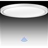 Aulaiyi Plafoniera a LED con rilevatore di movimento e sensore radar integrati, luce ultrapiatta per corridoi, scale, cucine, balconi e ripostigli. Bianco neutro 4000K, φ30CM