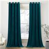PONY DANCE Tende Velluto per Soggiorno con Anelli 2 Pezzi L 132 x A 260 CM | 300g/m², Semioscuranti, Termica Isolante Freddo e Caldo, Camera da Letto, Cameretta Bambini, Privacy, Blu Pavone