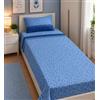 GX GARGIX Completo Letto Singolo Flanella - Varie Fantasie, Ideale per l'Inverno (SSOFS-15, SINGOLO)