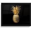 MuchoWow© Quadri Con Cornice Wall Decor Quadretto Verticale Stretto Moderni | 40x30 cm - Rettangolare - Soggiorno Xxl Poster Corridoio Deco Ananas - Nero - Oro - Lusso