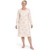 Leedya Camicia da Notte Invernale Donna Lunga in 100% Cotone Interlock - Calda e Morbida, Maniche Lunghe, Bottoni Frontali - Taglie S-3XL