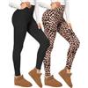 CAMPSNAIL Confezione da 2 Leggings Sportivi Coprenti a Vita Alta da Donna,Pantaloni da Palestra e Yoga,Gym