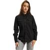 Brandit Girls Vintage Shirts Longsleeve Donna Camicia Maniche Lunghe Nero 100% Cotone Regular