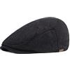 DORRISO Uomo Vintage Piatto Berretto Leggero Berretto Baschi Scozzesi Cotone Basco Newsboy Flat Cappello Confortevole Uomo Viaggio Vacanza Cappelli