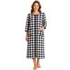 RONGTAI Camicie da notte da donna a mezza manica con cerniera camicia da notte comoda vestaglia da notte stampata alla moda con tasche