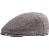 DORRISO Uomo Vintage Piatto Berretto Leggero Berretto Baschi Scozzesi Cotone Basco Newsboy Flat Cappello Confortevole Uomo Viaggio Vacanza Cappelli