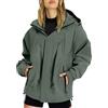 Generico Giacca antipioggia Donna trench Impermeabile Leggera Trekking Con Cappuccio Giubbotto Vento Running Curvy Raincoat Giubbino Antipioggia primaverile Giubbino Sportiva Waterproof Pioggia Windbreaker